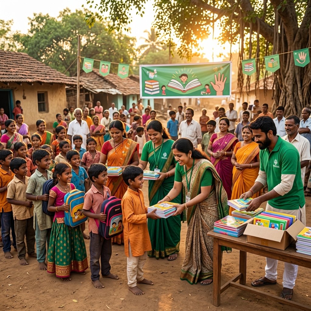শিক্ষা উপকরণ বিতরণ কার্যক্রম